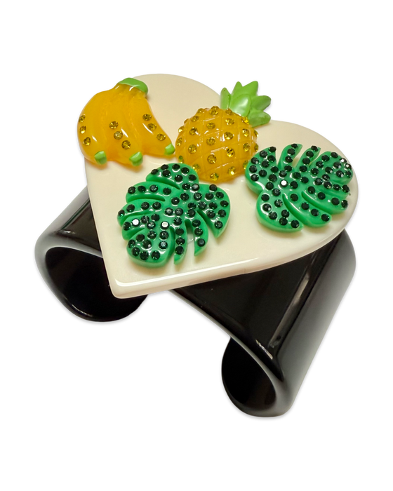 XL Crystal Heart Fruit Bracelet