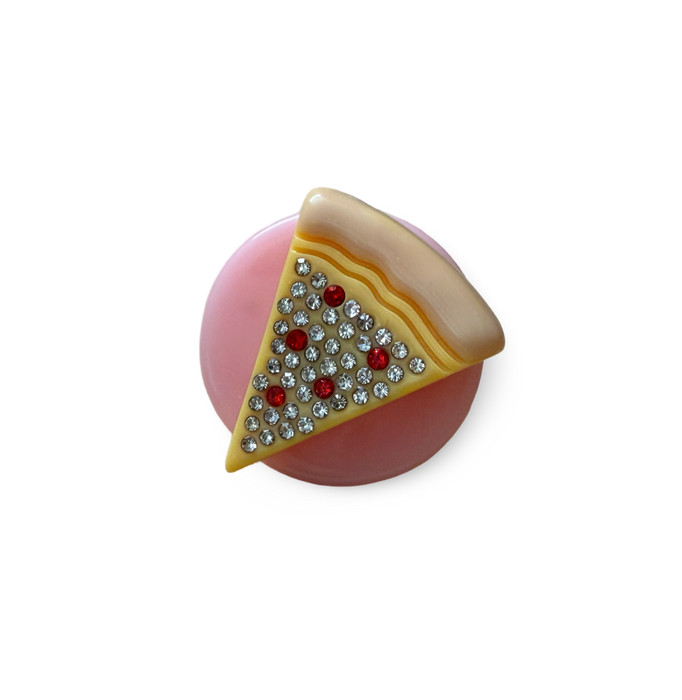 Crystal Pizza Circle Ring