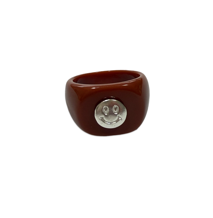 Sterling Silver Smiley Face Ring