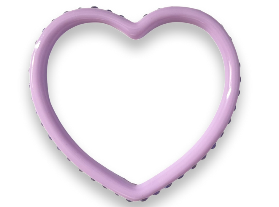 Crystal Heart Bangle Bracelet