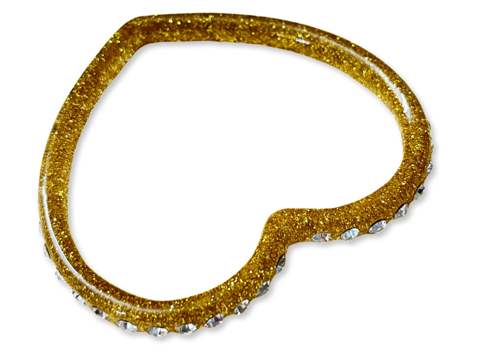 Crystal Heart Bangle Bracelet