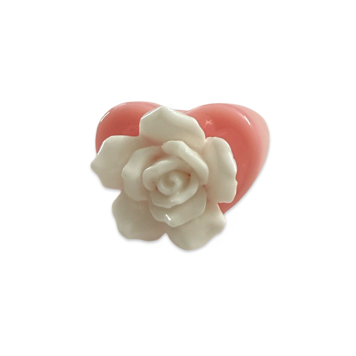 Rose Bloom Heart Ring