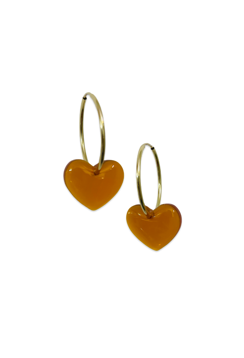Puffy Heart 14KT Gold-Filled Hoops