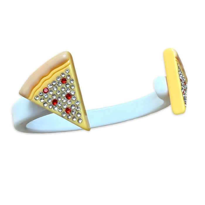 Crystal Pizza Thin Cuff