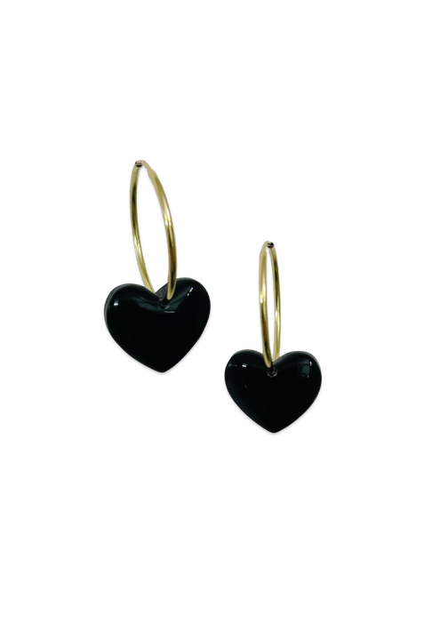 Puffy Heart 14KT Gold-Filled Hoops