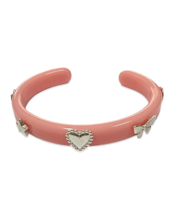 Sterling Silver Mix Icons Thin Cuff