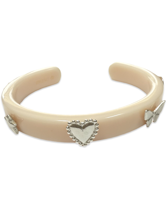 Sterling Silver Mix Icons Thin Cuff