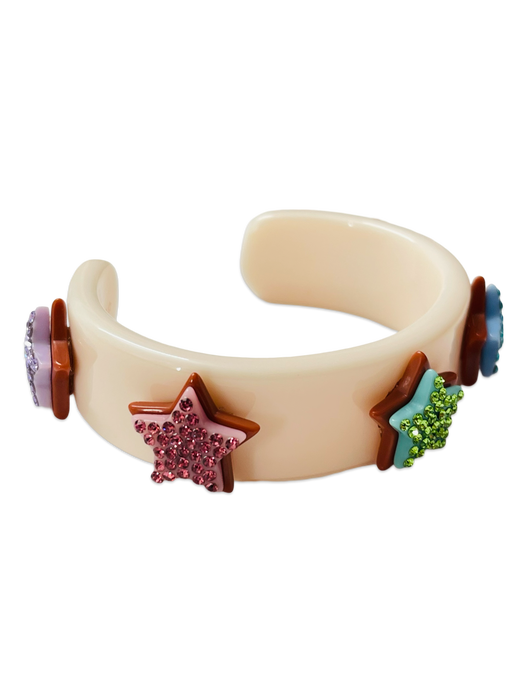 Multi Stacked Star Wide Cuff
