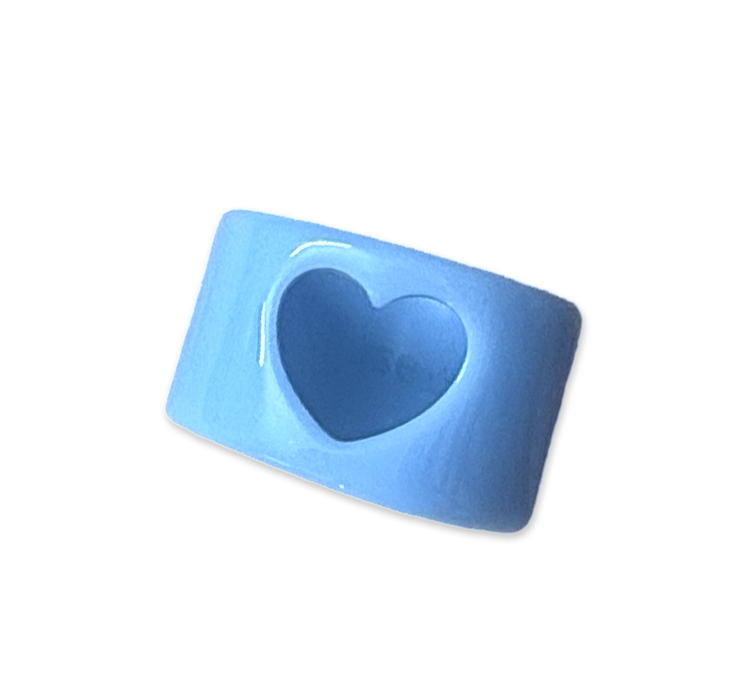 XL Heart Cut Out Cigar Band Ring