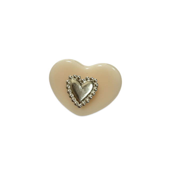 Sterling Silver Pebbled Heart Ring