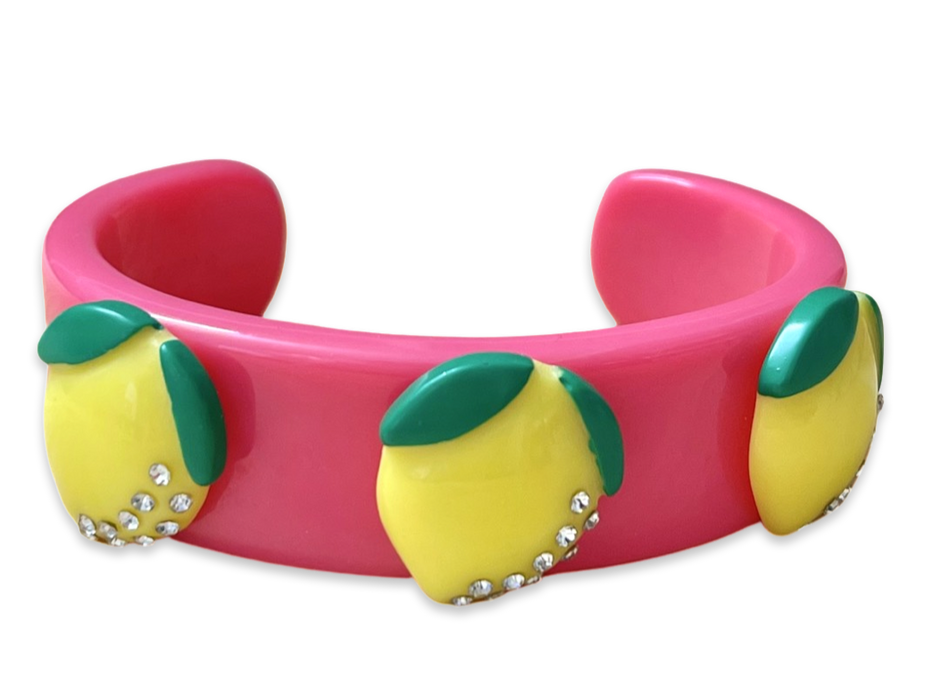 Crystal Lemon Wide Cuff