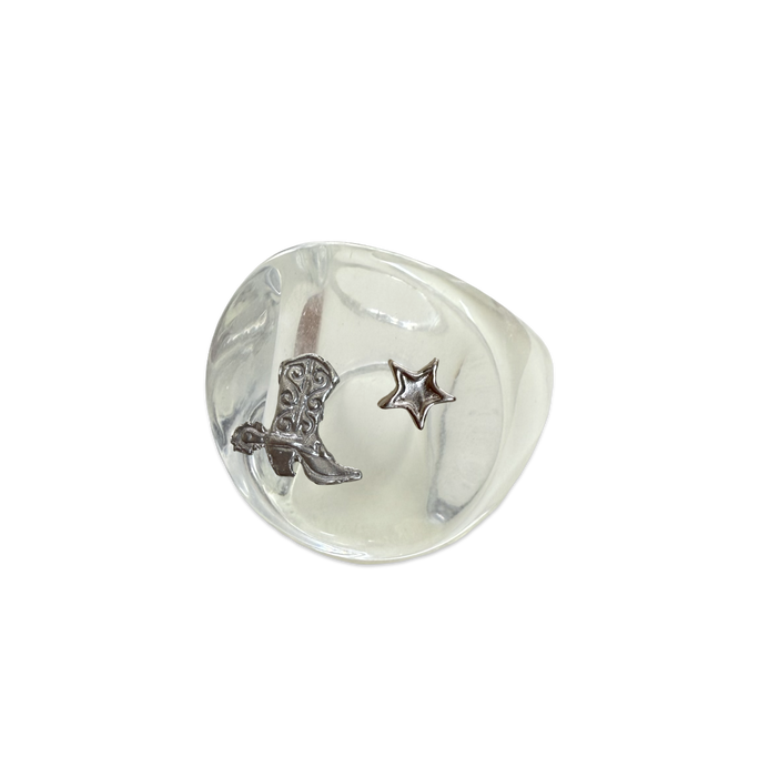 Sterling Silver Starry Boot Ring