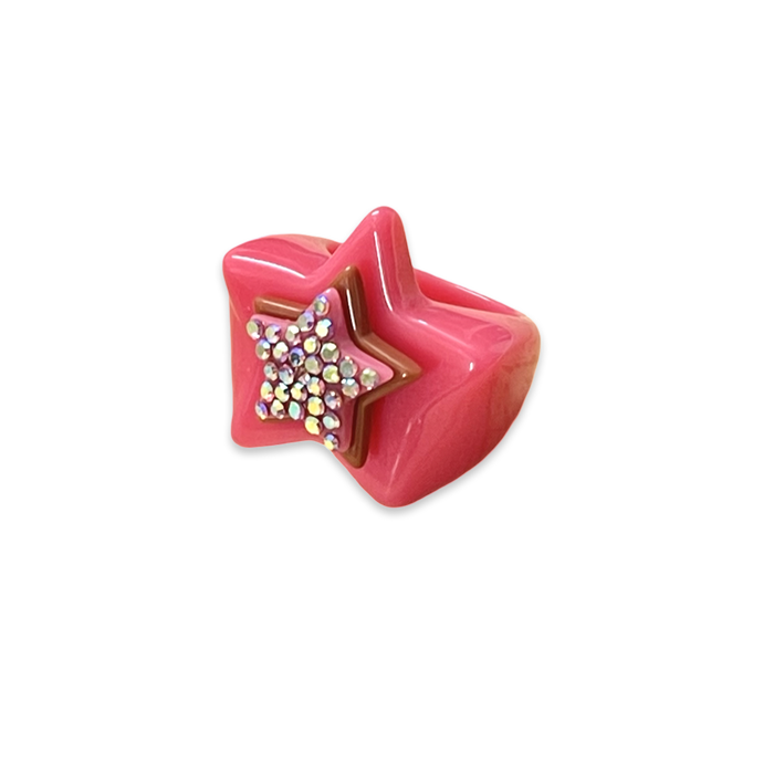 Stacked Stars on Star Ring