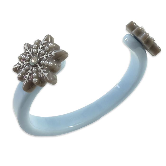 Snowflake Floating Cuff Bracelet