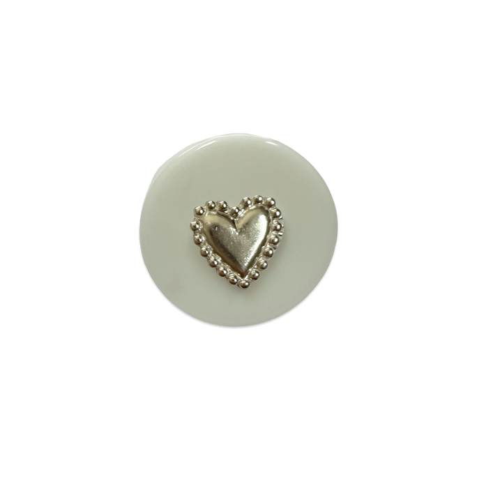 Sterling Silver Pebbled Heart Ring