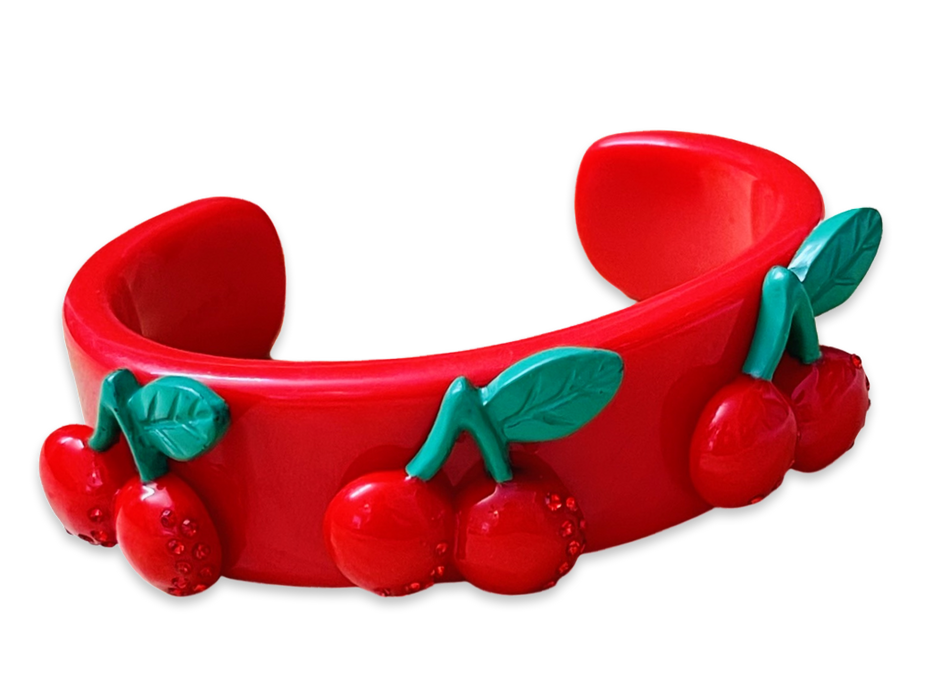 Crystal Cherry Wide Cuff