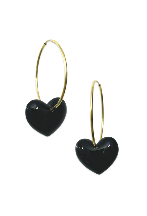 Puffy Heart 14KT Gold-Filled Hoops