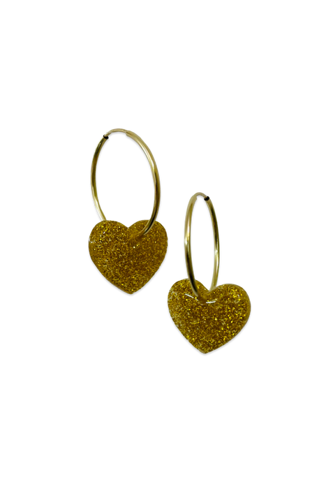 Puffy Heart 14KT Gold-Filled Hoops