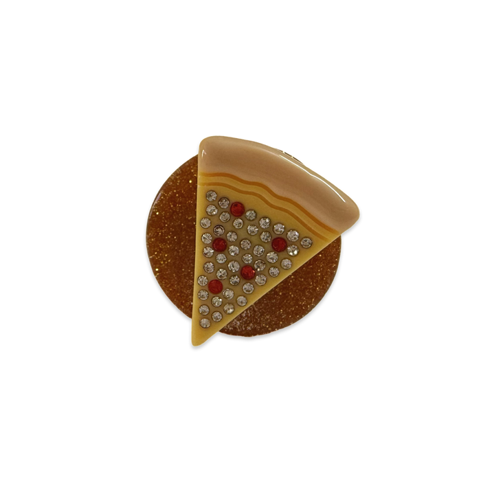 Crystal Pizza Circle Ring