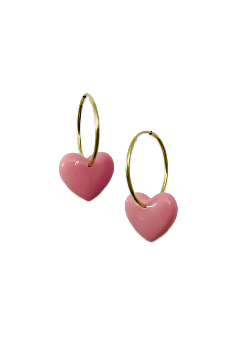 Puffy Heart 14KT Gold-Filled Hoops