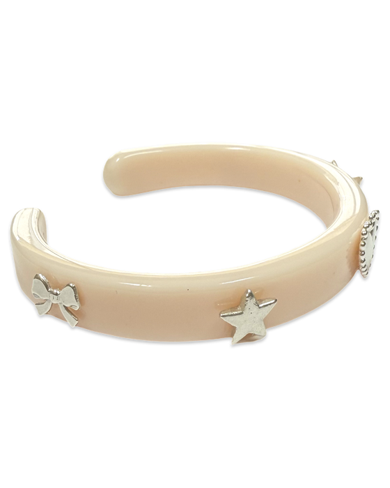 Sterling Silver Mix Icons Thin Cuff