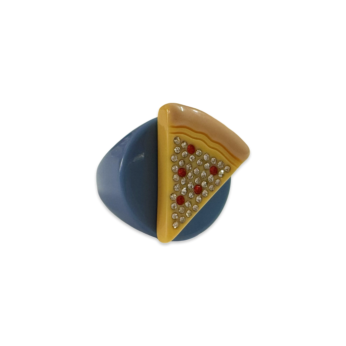 Crystal Pizza Circle Ring