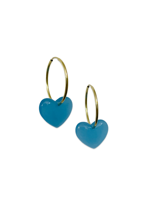Puffy Heart 14KT Gold-Filled Hoops