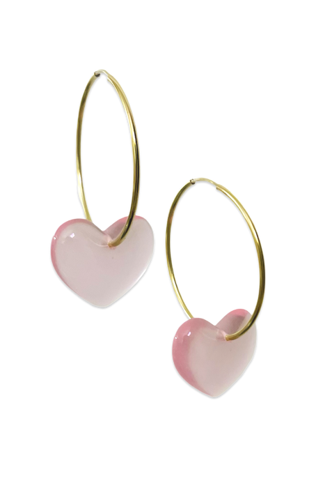 Puffy Heart 14KT Gold-Filled Hoops