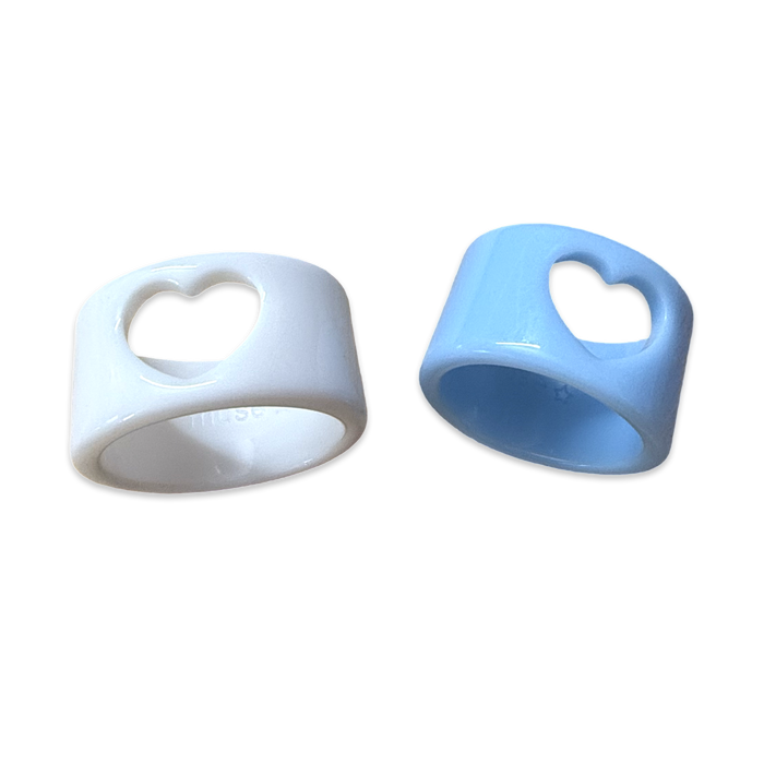 XL Heart Cut Out Cigar Band Ring