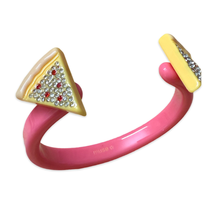 Crystal Pizza Thin Cuff