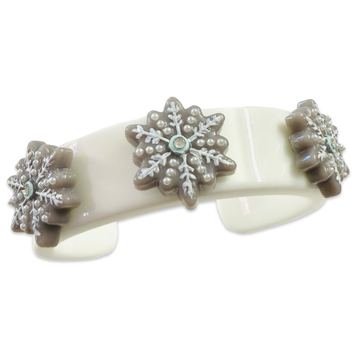 Snowflake Wide Cuff Bracelet