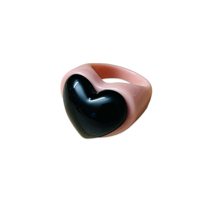 Puffy Heart On Heart Base Ring