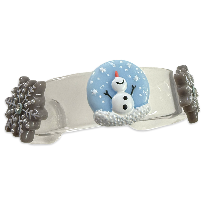 Snowman Wide Cuff Bracelet