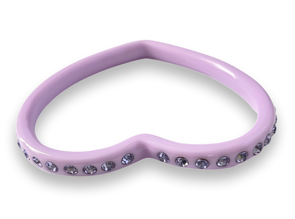 Crystal Heart Bangle Bracelet