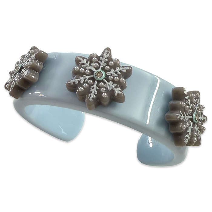 Snowflake Wide Cuff Bracelet
