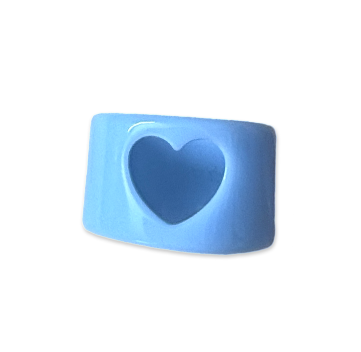 XL Heart Cut Out Cigar Band Ring