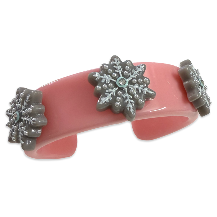 Snowflake Wide Cuff Bracelet