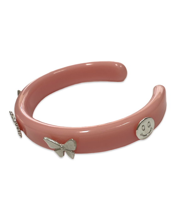 Sterling Silver Mix Icons Thin Cuff