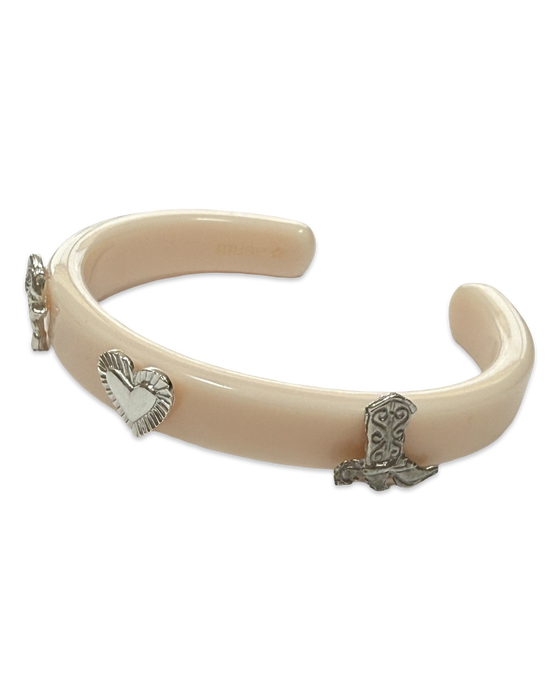 Sterling Silver Western Thin Cuff