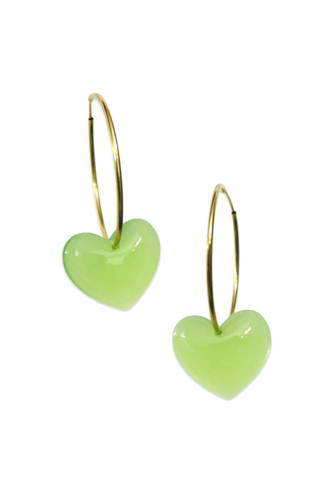 Puffy Heart 14KT Gold-Filled Hoops