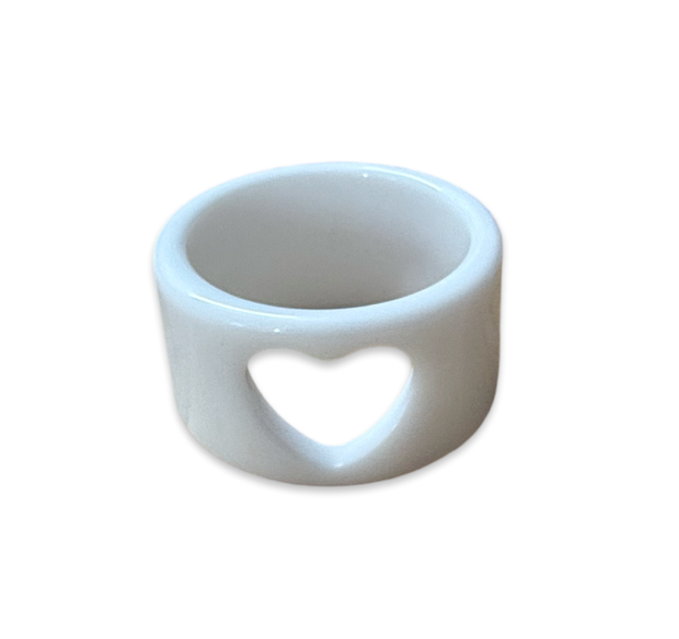 XL Heart Cut Out Cigar Band Ring