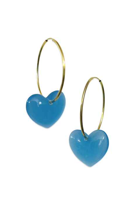 Puffy Heart 14KT Gold-Filled Hoops