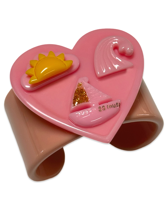 Sun and Sailboat Cuff Bracelet