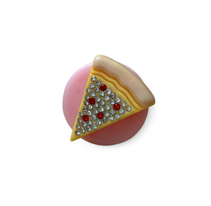 Crystal Pizza Circle Ring