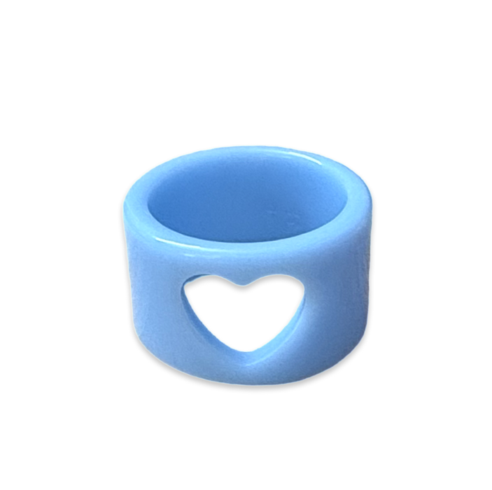 XL Heart Cut Out Cigar Band Ring