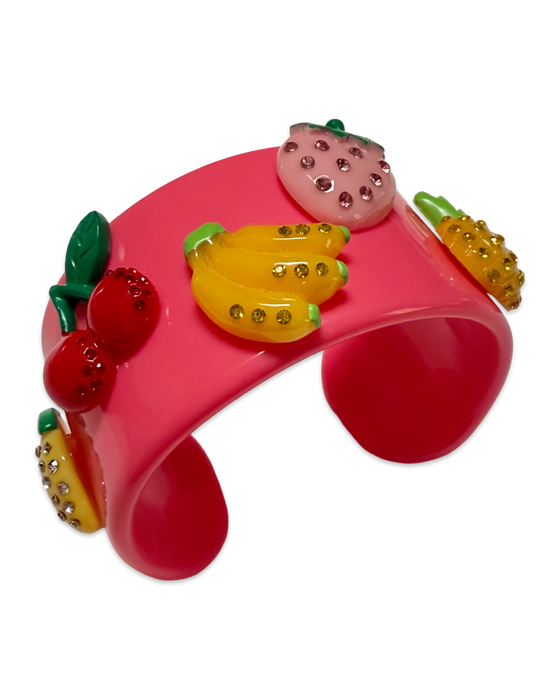 Crystal Mixed Fruit Cuff Bracelet