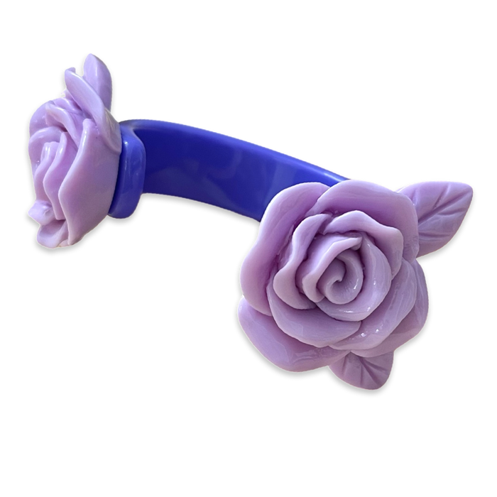 Large Rose Wide Floating Cuff