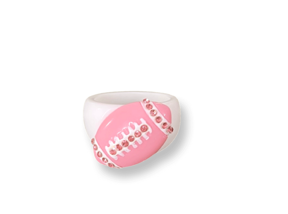 Crystal Football Ring
