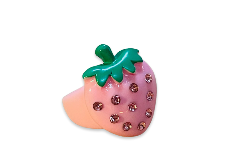 Crystal Strawberry Ring