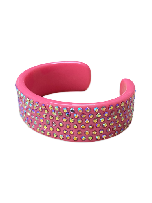 Wide Crystal Cuff Bracelet